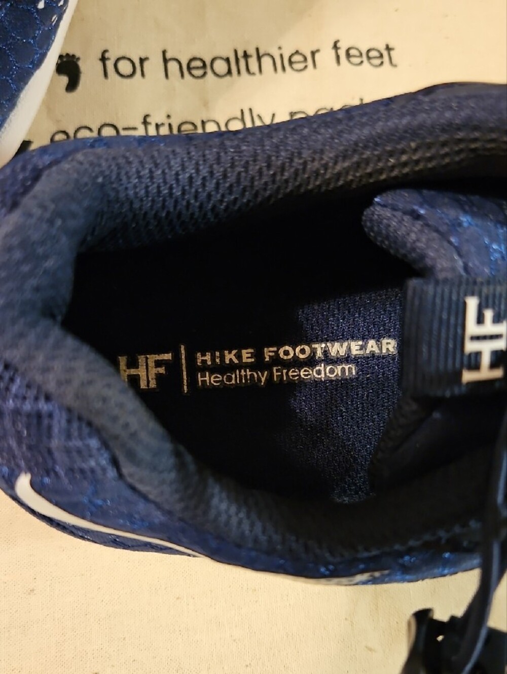 Hike Women's Navy Athletic Walking Shoes - Picture 3 of 5